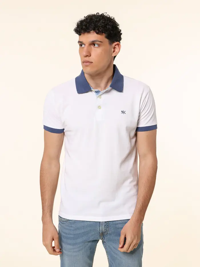 BLOOKER Polo Piquet collo contrasto Colore