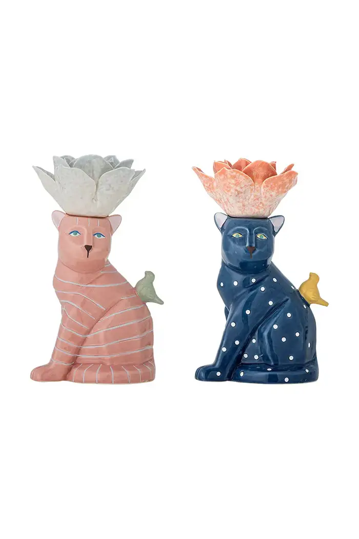 candeliere decorativo Eri 9,5 x 17 x 9 cm pacco da 2 Multicolore