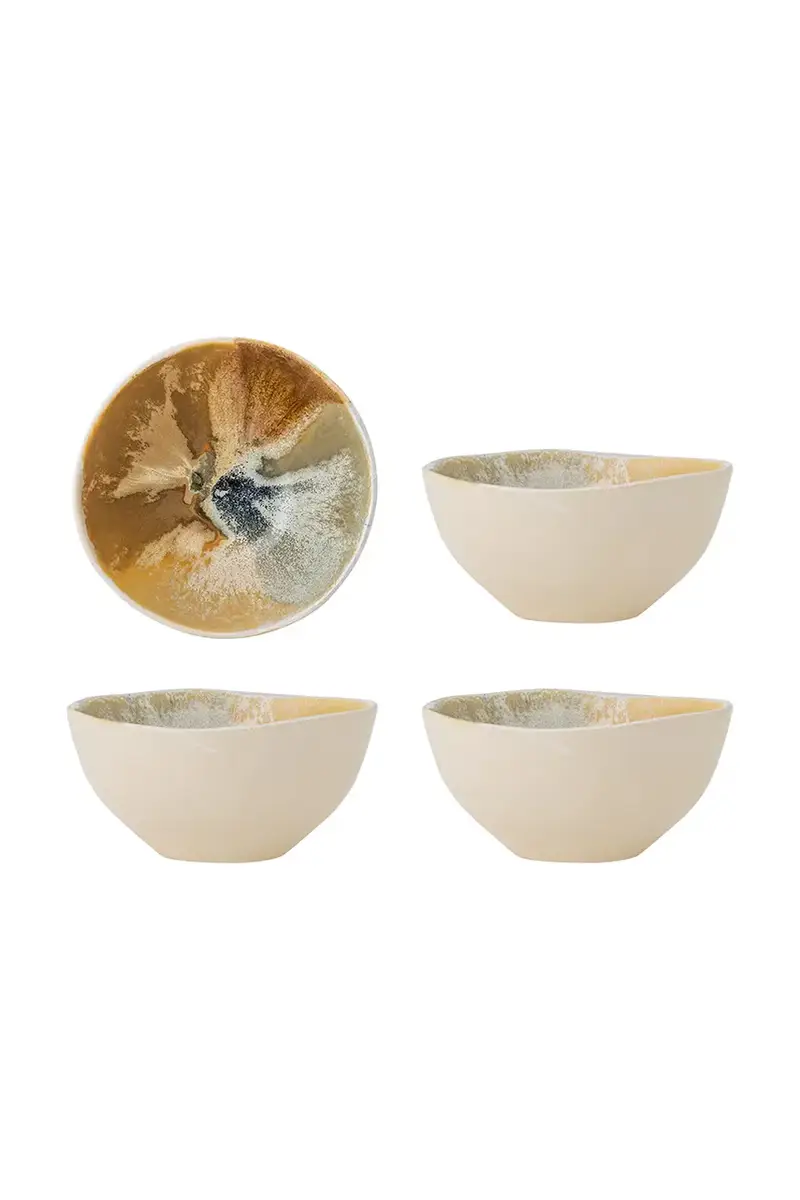 Bloomingville set ciotole Lacey 625 ml pacco da 4 colore giallo