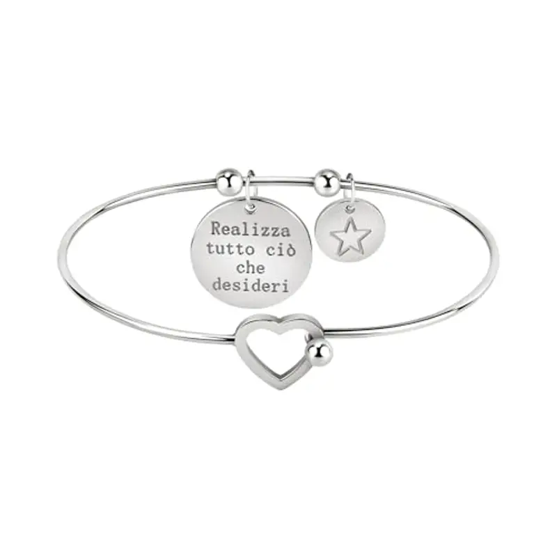 Bluespirit Bracciale da donna, Collezione GOOD VIBES, in Acciaio, Idee regalo - P.31R505000800, Pensiero per Amica, Fidanzata, Moglie