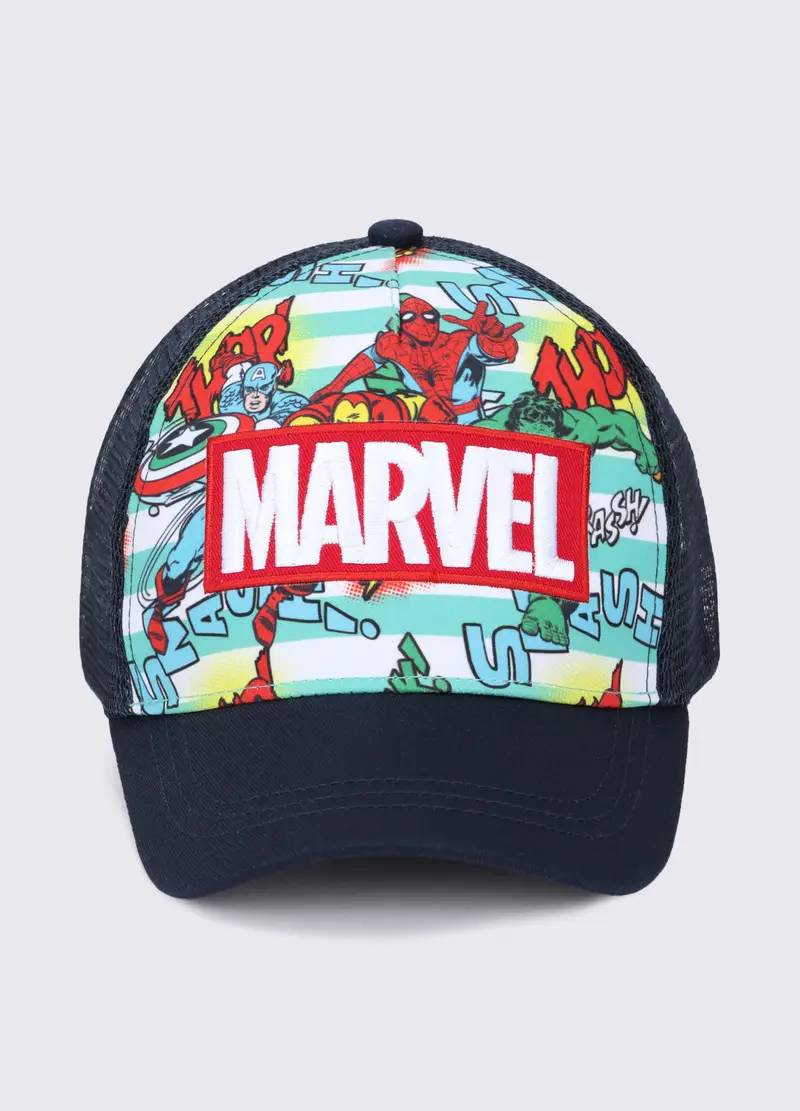 Blukids Berretto Da Baseball In Misto Cotone, Bambino, Blu scuro