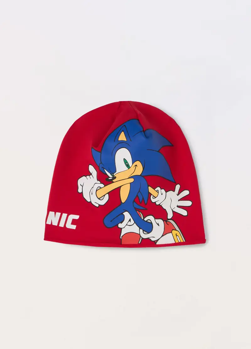 Blukids Berretto Sonic In Cotone Stretch, Bambino, Rosso aragosta