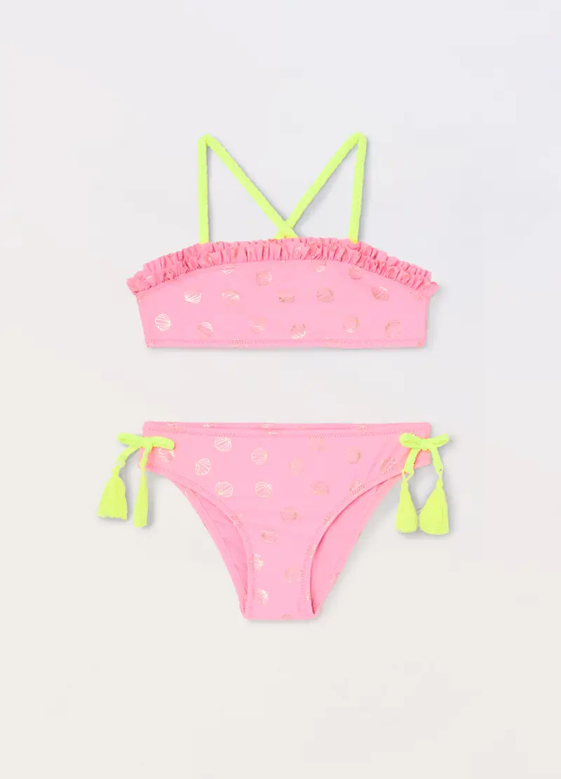 Blukids, Bikini Con Stampa Bambina, Unisex, Rosa pastello, Taglia: 3-4