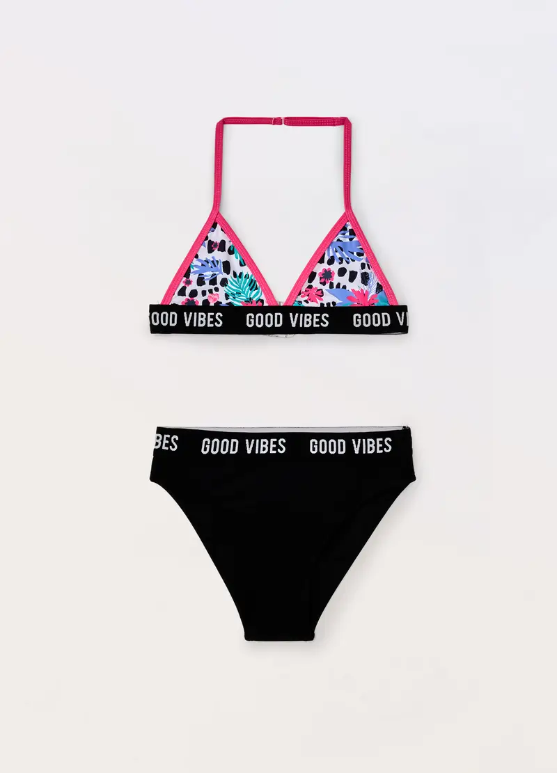 Blukids, Bikini Con Stampa Ragazza, Unisex, Nero stampa 1, Taglia: 9-10