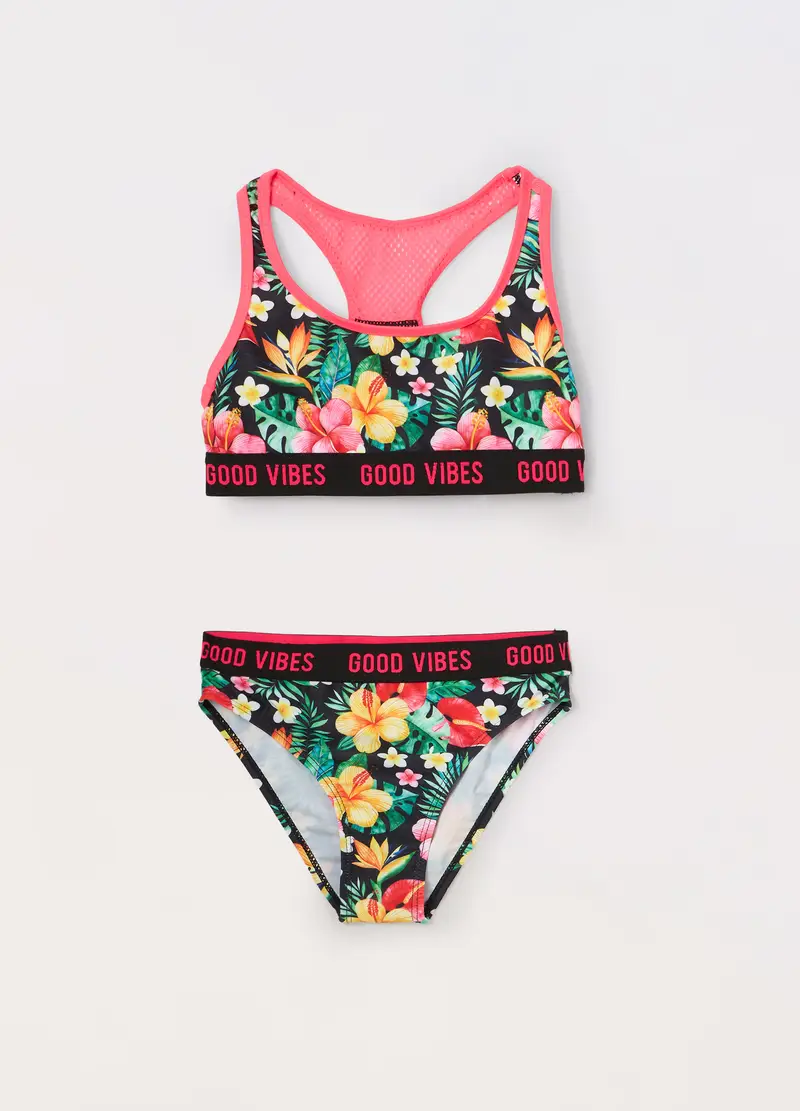 Blukids, Bikini Con Stampa Ragazza, Unisex, Verde foglia, Taglia: 8-9