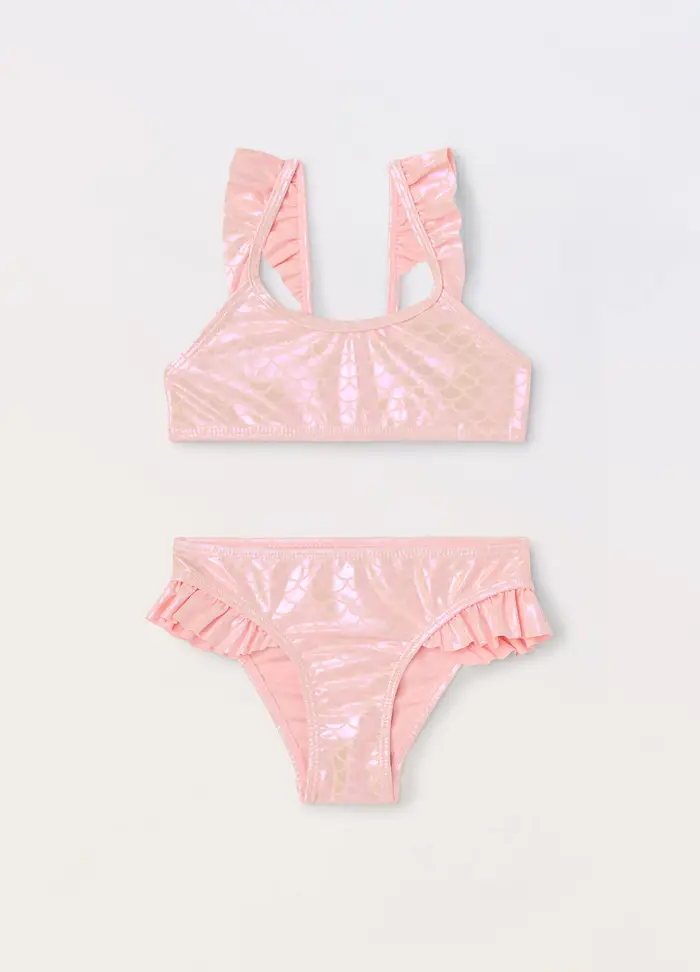 Bikini Costume Bambina, Unisex, Rosa chiaro