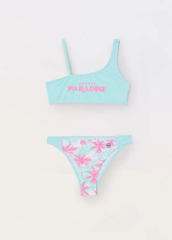 Blukids Bikini Costume Ragazza, Unisex, Azzurro chiaro