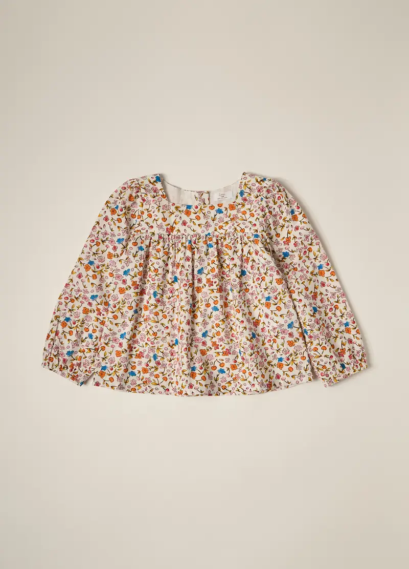 Blukids, Blusa In Puro Cotone Iana Neonata, Bianco, Taglia: 6