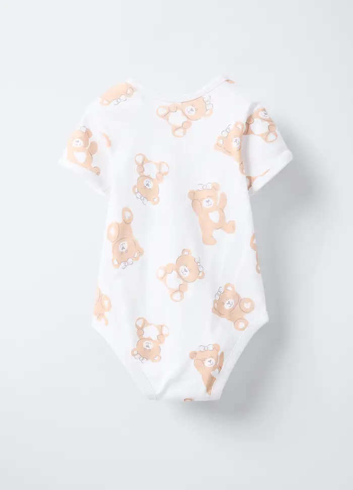 Body In Costina Di Puro Cotone, Neonata, Bianco