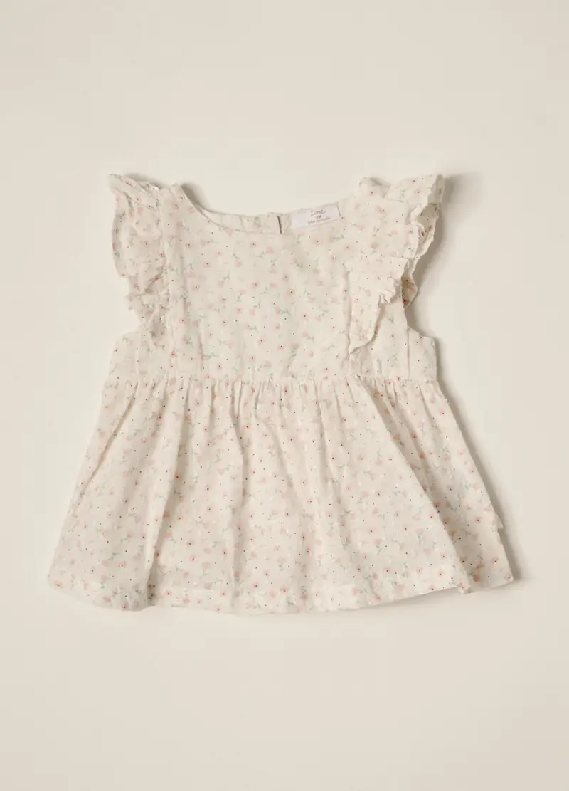 Blukids Camicia In Puro Cotone Iana Neonata, Bianco, Taglia: 6