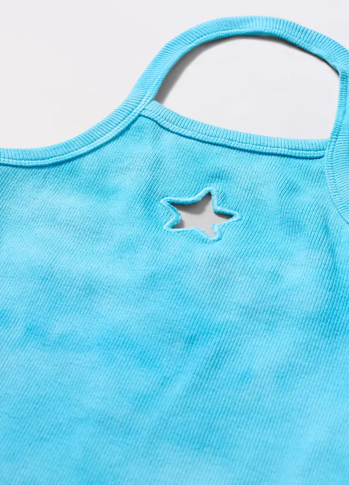 Blukids Canotta In Costina Di Cotone Stretch Ragazza, Bambina, Azzurro cielo