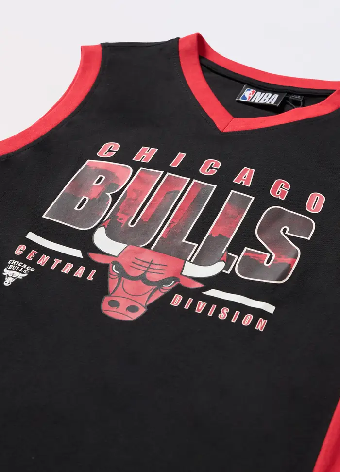 Canotta Nba In Puro Cotone Ragazzo, Bambino, Nero