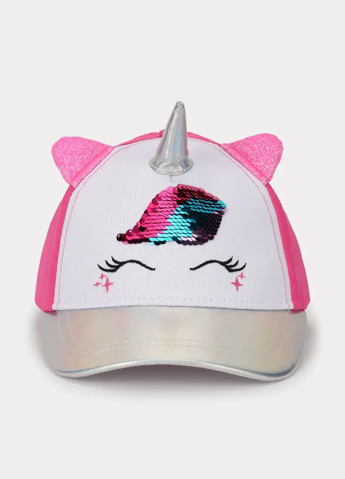 Blukids Cappello Da Baseball In Twill, Bambina, Bianco