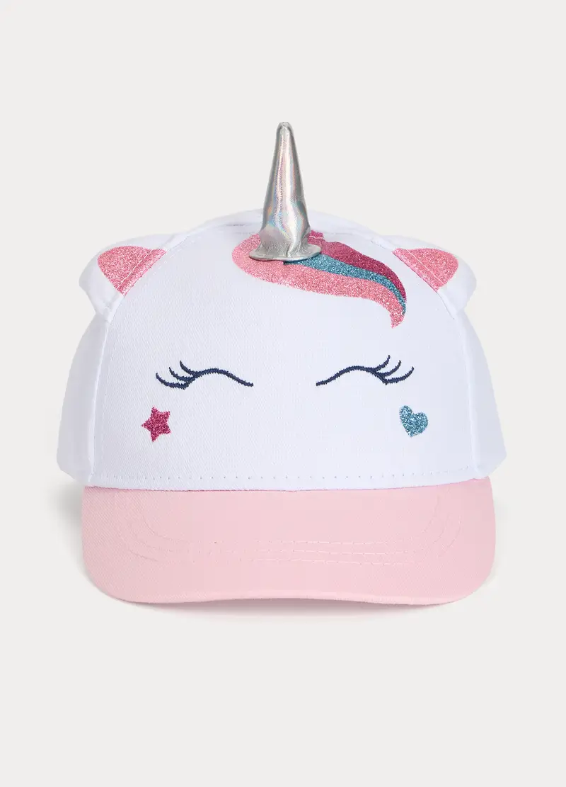 Blukids Cappello Da Baseball In Twill Neonata, Bambina, Bianco