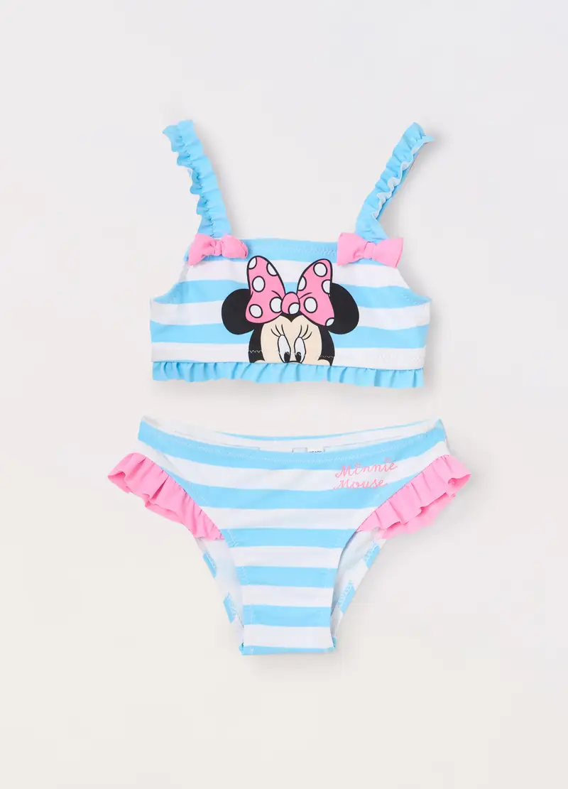 Blukids Costume Bikini A Righe Neonata, Azzurro chiaro, Taglia: 1