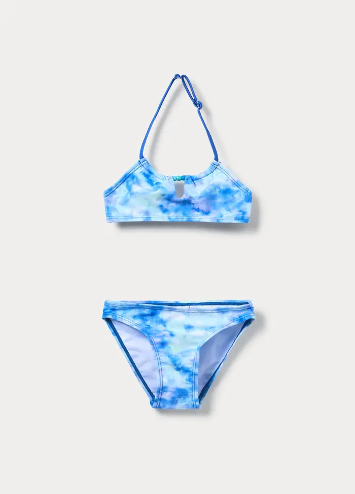 Blukids Costume Bikini Bambina, Unisex, Azzurro cielo