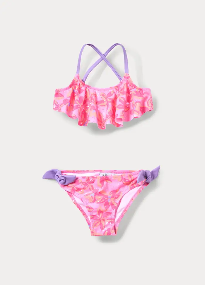 Blukids Costume Bikini Bambina, Unisex, Rosa fuxia