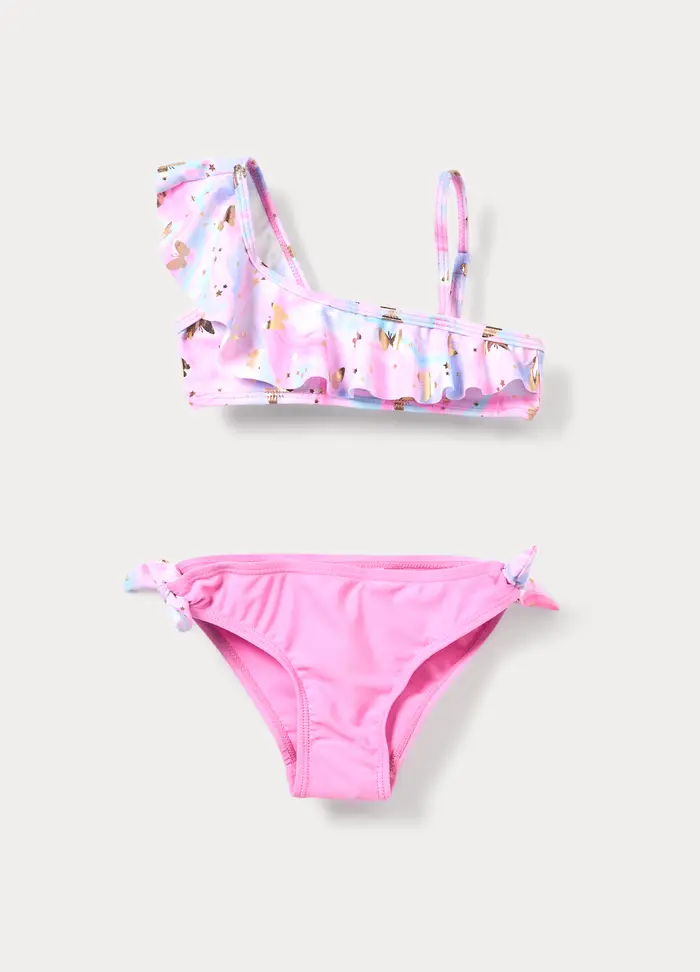 Blukids Costume Bikini Bambina, Unisex, Rosa pastello