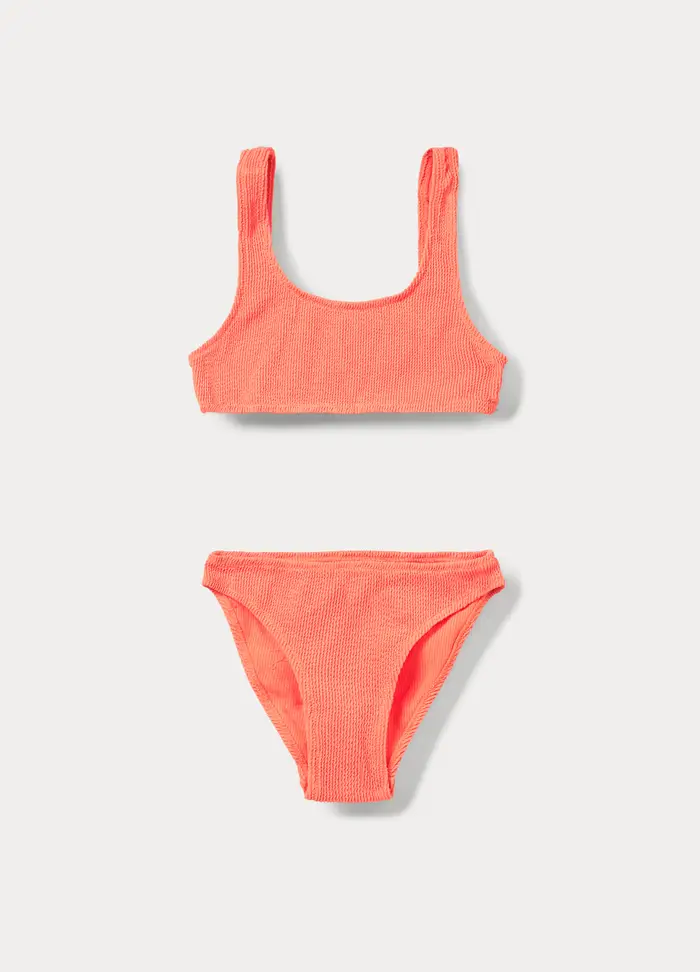 Blukids Costume Bikini Ragazza, Unisex, Arancione papaya