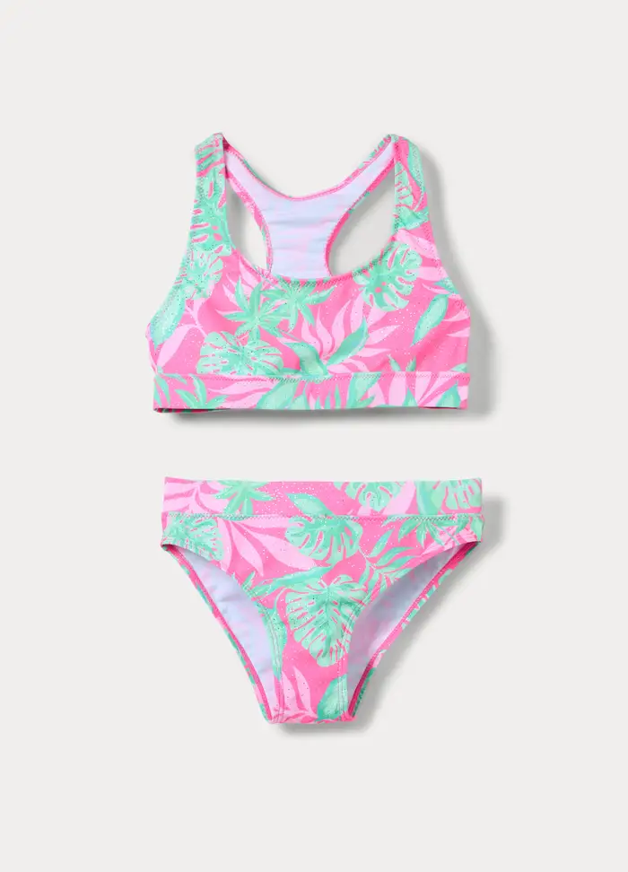 Blukids Costume Bikini Ragazza, Unisex, Rosa pastello