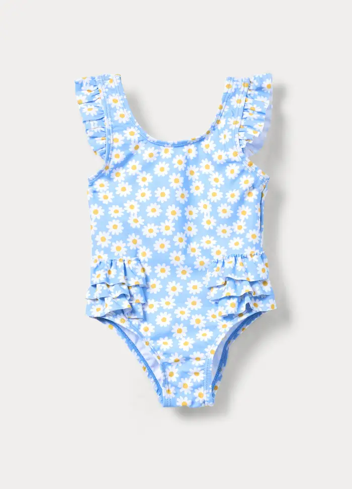 Blukids Costume Da Bagno Intero, Neonata, Azzurro cielo