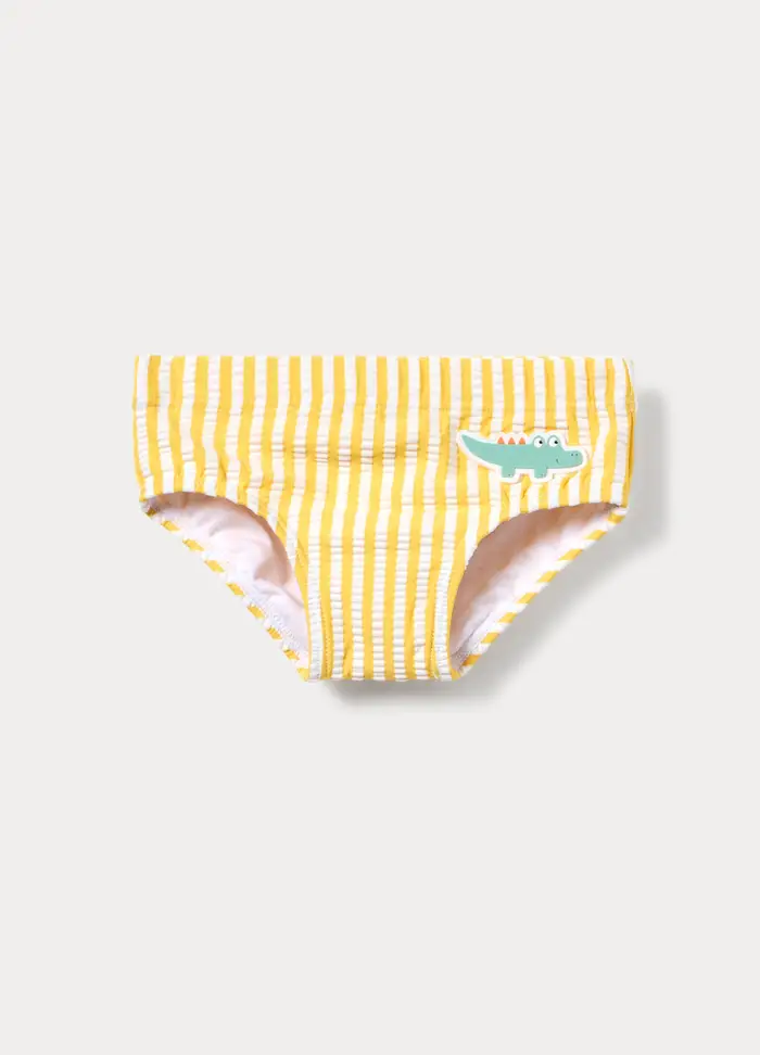 Blukids Costume Da Bagno Slip, Neonato, Giallo limone