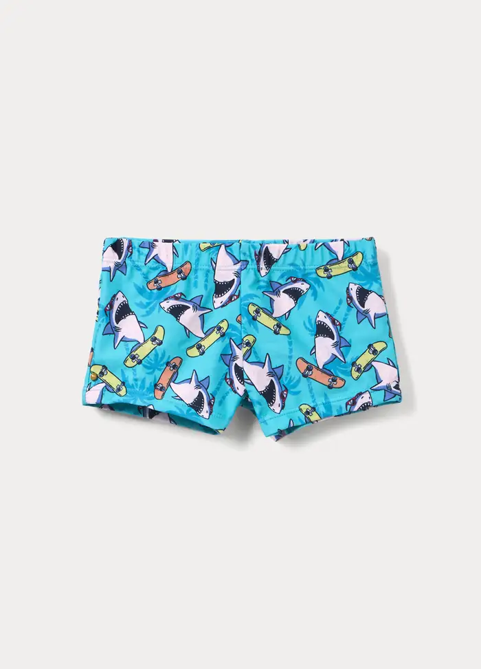 Blukids Costume Da Spiaggia Parigamba Bambino, Unisex, Azzurro acquamarina