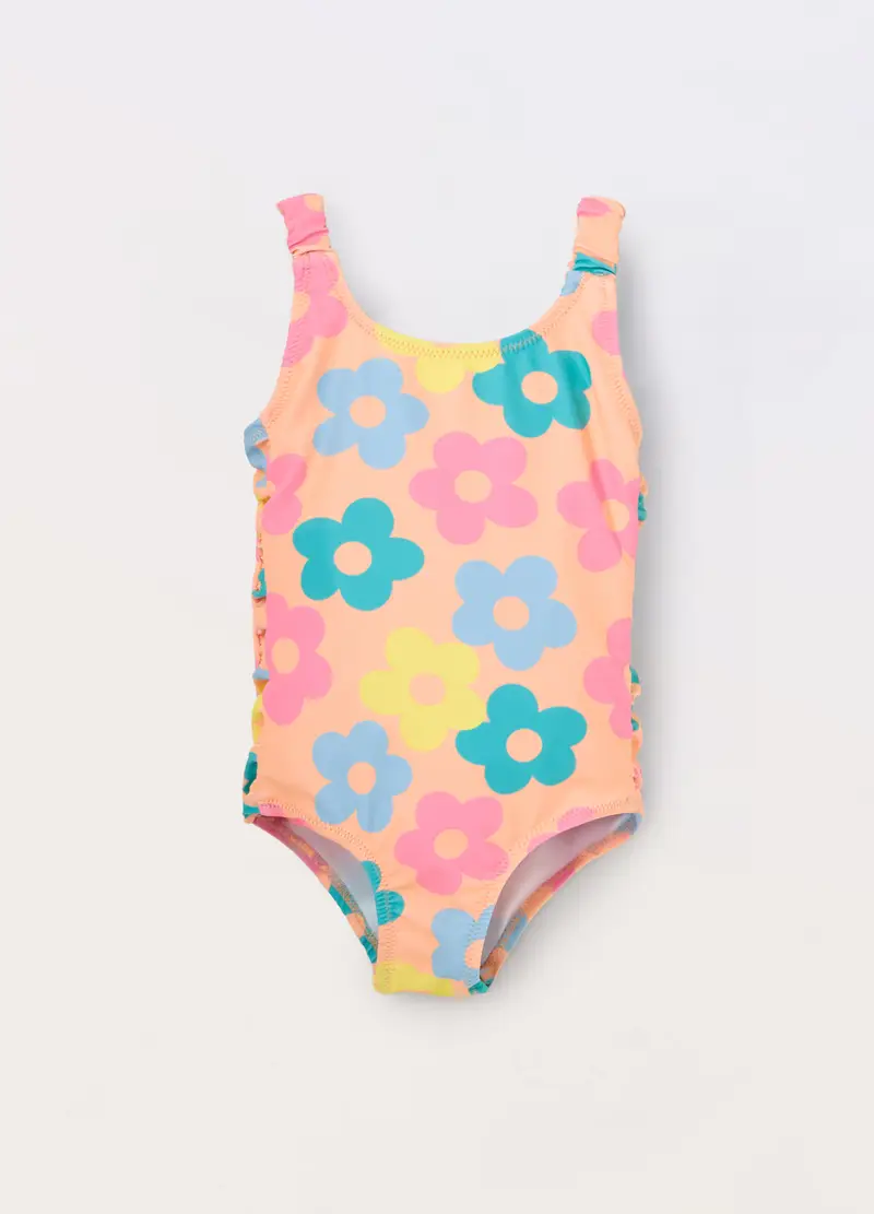 Blukids, Costume Intero A Fiori Neonata, Rosa pastello, Taglia: 1
