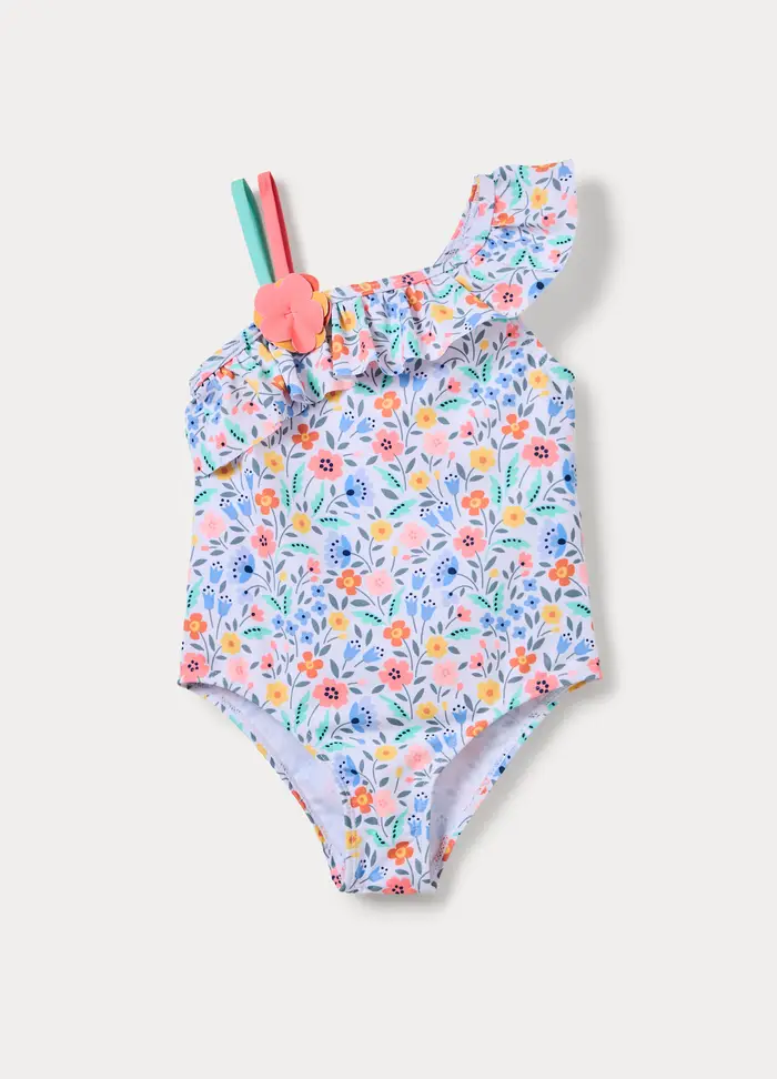 Blukids Costume Intero Bambina, Unisex, Bianco