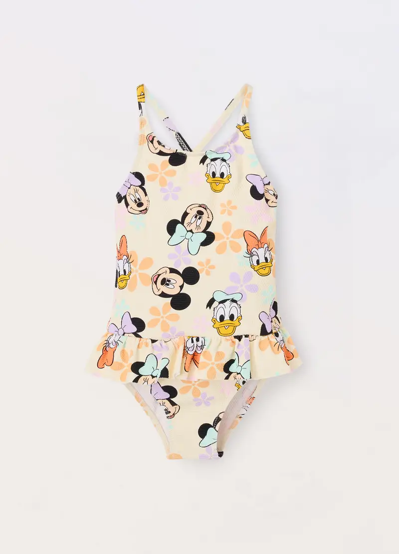 Blukids Costume Intero Con Stampa Bambina, Unisex, Bianco avorio
