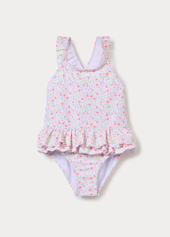 Blukids Costume Intero Con Stampa, Neonata, Bianco
