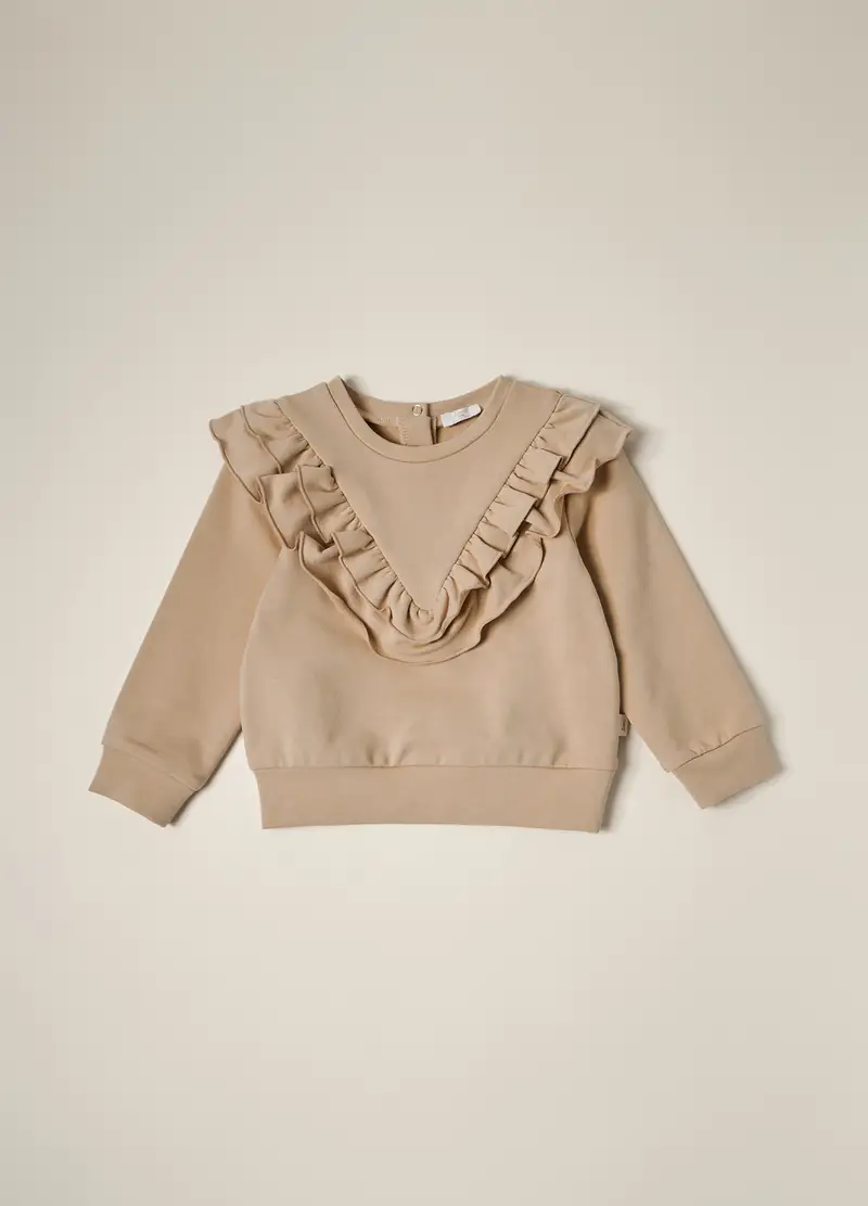 Blukids, Felpa In French Terry Iana Neonata, Beige chiaro, Taglia: 6