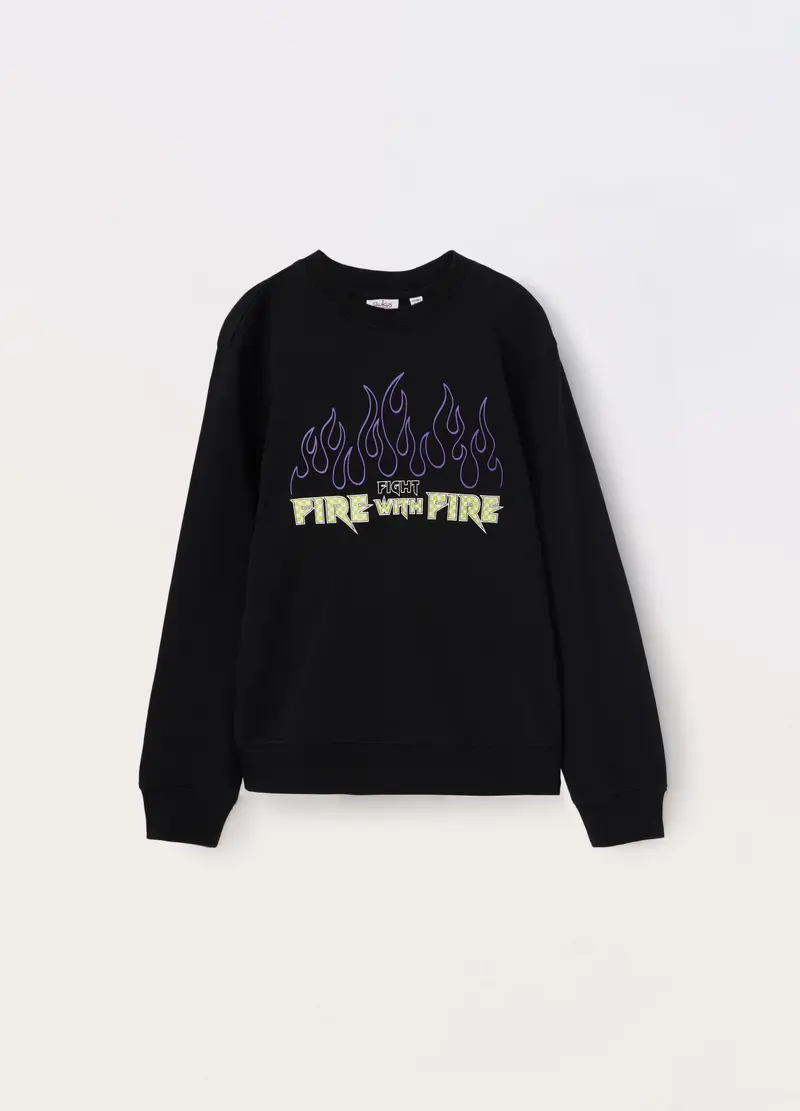 Blukids, Felpa In Puro Cotone Ragazzo, Bambino, Nero, Taglia: 9-10