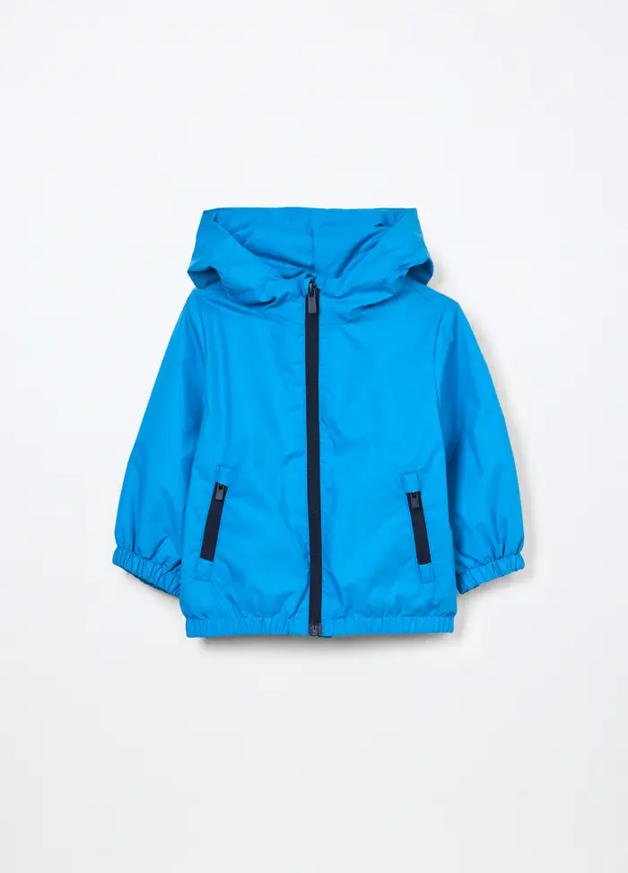 Blukids Giacca A Vento Con Cappuccio Neonato, Bambino, Azzurro celeste