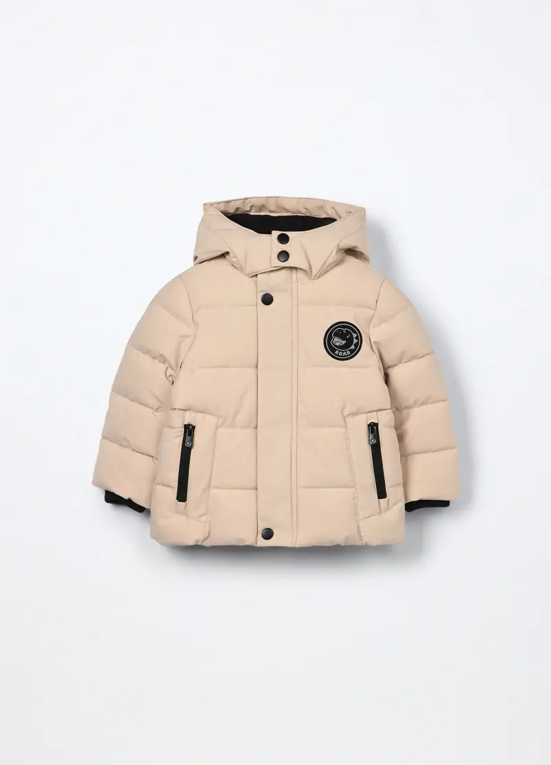 Blukids Giubbino Imbottito Con Cappuccio Neonato, Bambino, Beige chiaro