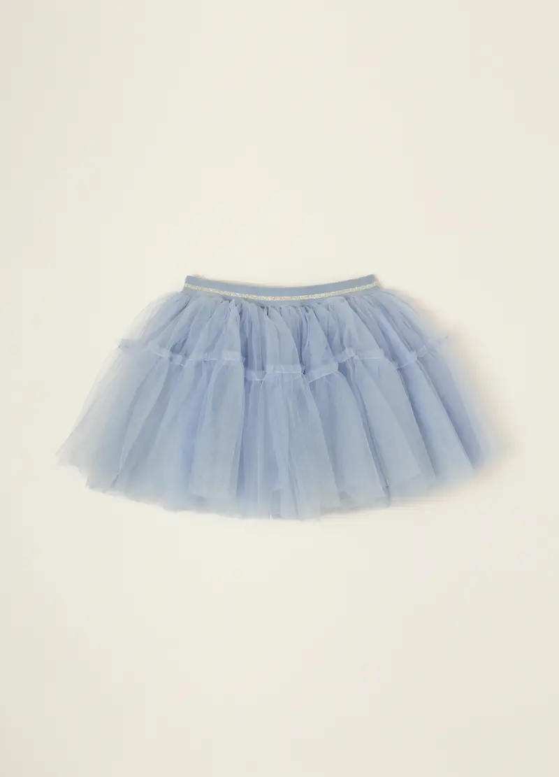 Blukids Gonna Azzurra In Tulle Per Neonata, Denim