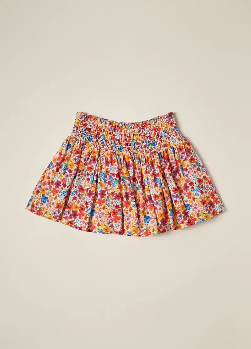 Blukids Gonna In Viscosa A Fiori Iana Neonata, Arancione tangerine, Taglia: 6