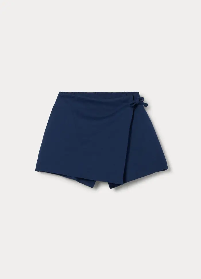 Blukids Gonna Pantalone In Puro Cotone Bambina, Blu scuro