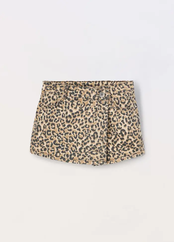 Blukids Gonna Pantalone In Twill Di Puro Cotone Ragazza, Bambina, Beige chiaro