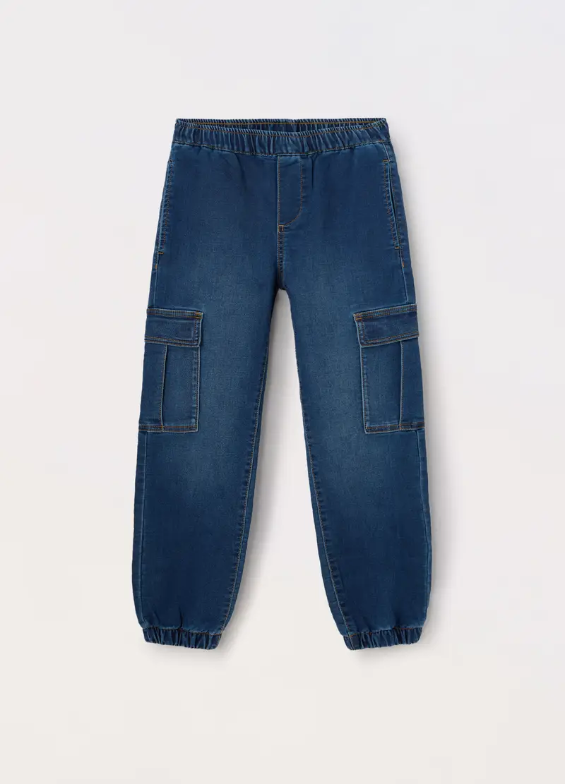 Blukids Jogger In French Terry Ragazzo, Bambino, Blu denim