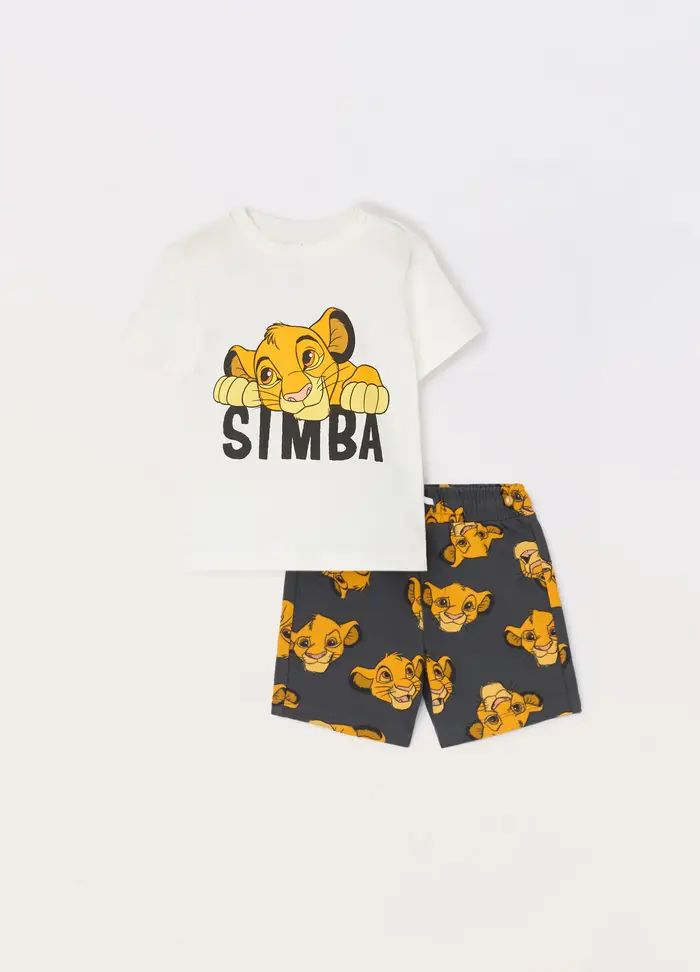 Blukids Jogging Set Corto In Jersey Di Puro Cotone Neonato, Bambino, Bianco