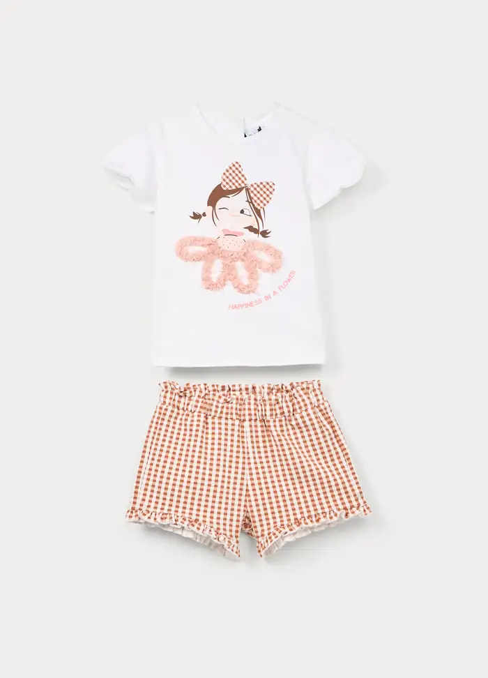 Blukids Jogging Set In Jersey Di Cotone Stretch Bimba, Bambina, Bianco