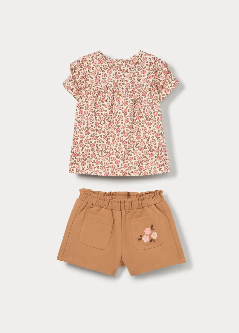 Blukids Jogging Set In Jersey Di Puro Cotone Bimba, Bambina, Bianco