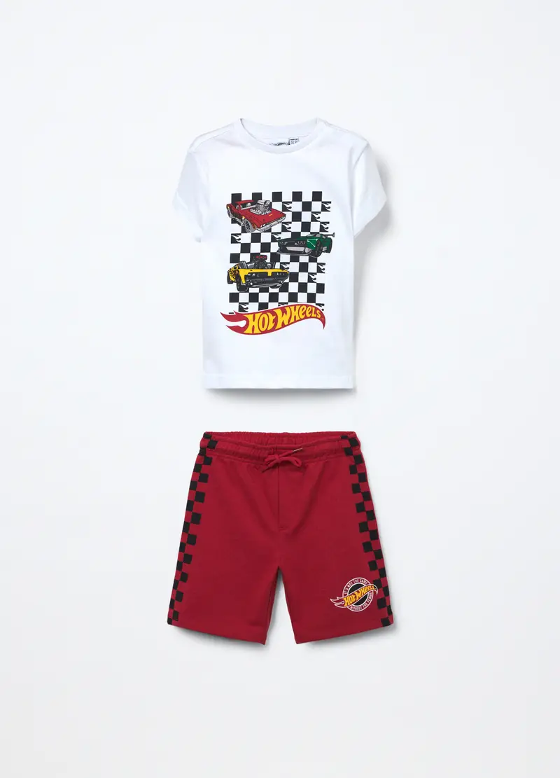 Jogging Set In Jersey Di Puro Cotone Neonato, Bambino, Bianco