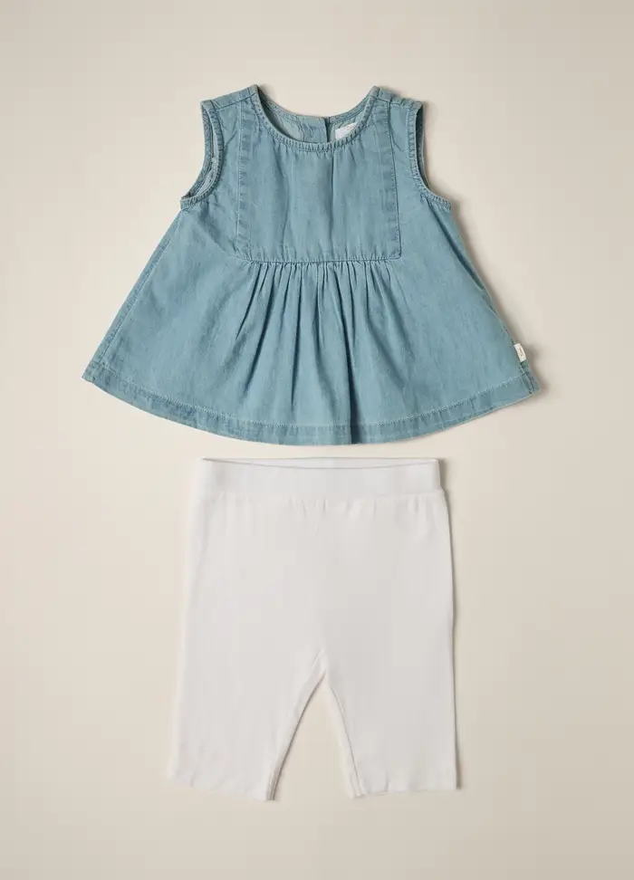Blukids Jogging Set In Puro Cotone Iana Neonata, Azzurro chiaro