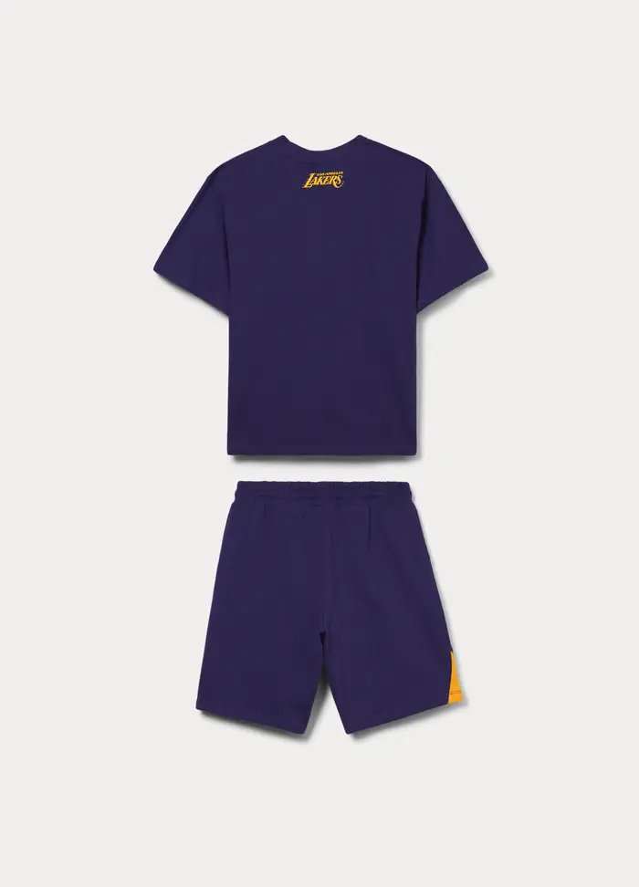 Jogging Set Nba In Jersey Di Puro Cotone Ragazzo, Bambino, Viola melanzana