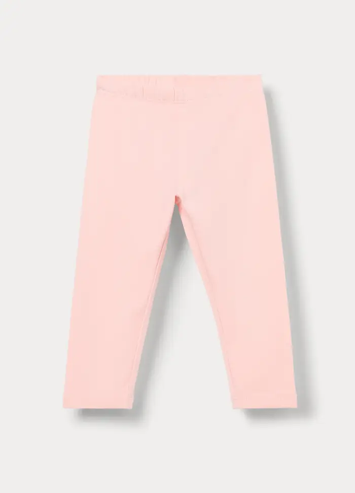 Blukids Leggings In Jersey Di Cotone Stretch Bimba, Bambina, Rosa chiaro