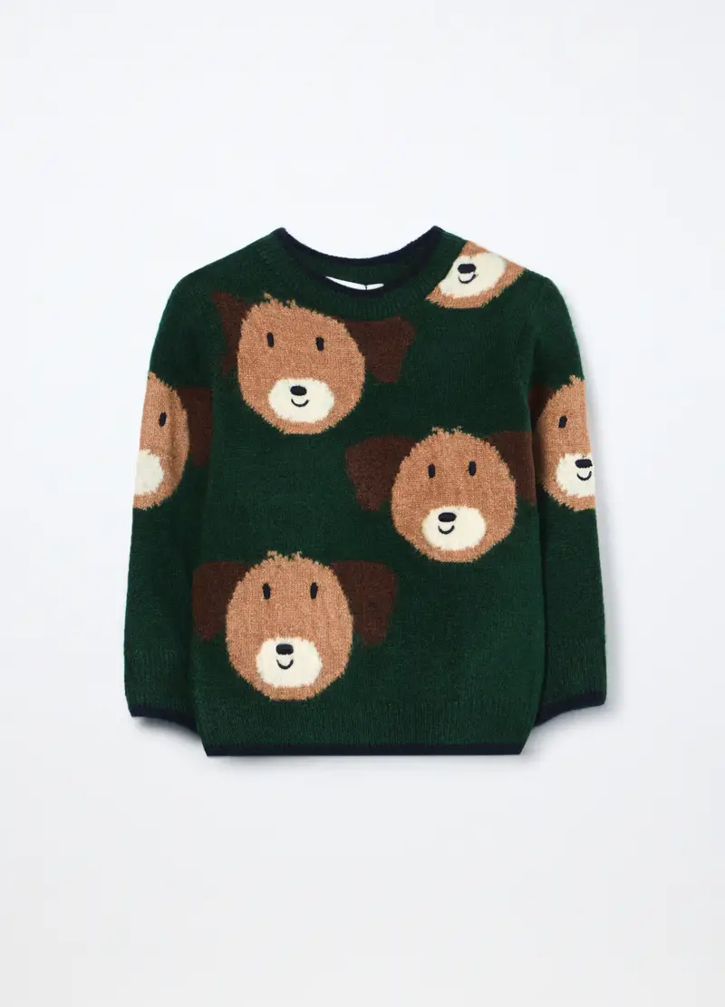 Blukids Maglioncino Tricot Neonato, Bambino, Verde foglia