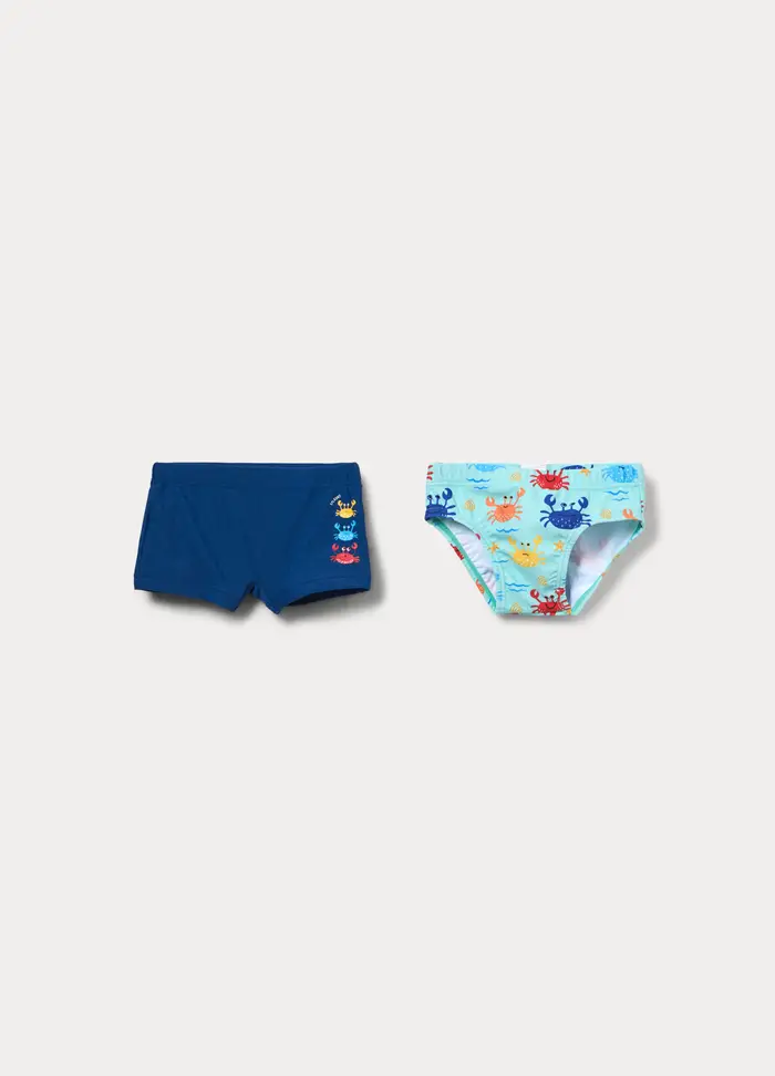 Blukids Pack 2 Costumi Da Bagno, Neonato, Blu Bluette