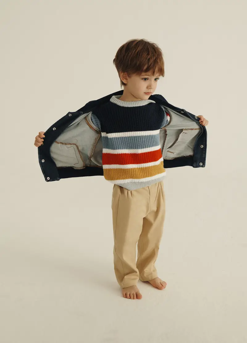 Blukids, Pantaloni In Twill Di Cotone Stretch Iana Neonato, Giallo senape, Taglia: 6